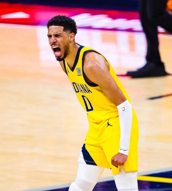 Imagem ilustrativa da imagem Pacers confirmam que Tyrese Haliburton está fora da próxima temporada por lesão