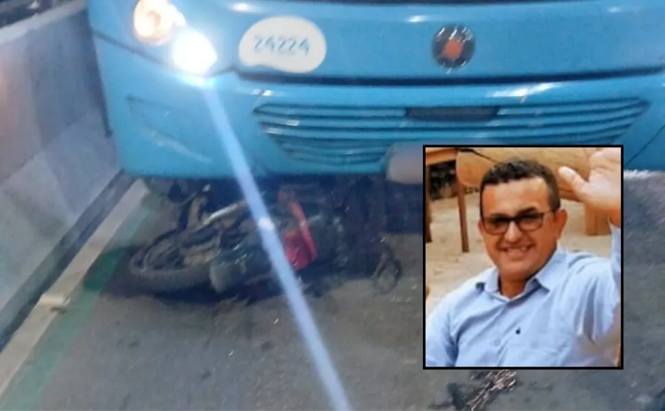 Imagem ilustrativa da imagem Motociclista morre em acidente com Transcol na 3ª Ponte; câmera flagra momento