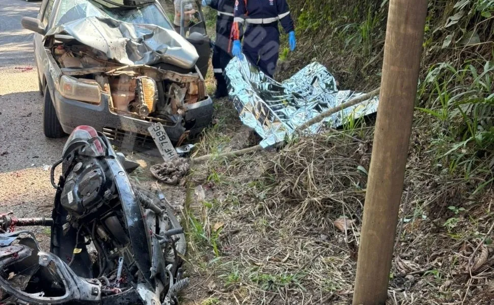 Imagem ilustrativa da imagem Motociclista morre em colisão com carro na Região Serrana do ES