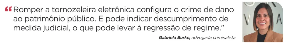 Imagem ilustrativa da imagem O que acontece se uma tornozeleira eletrônica for violada?