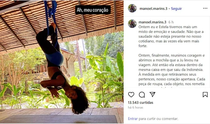 Imagem ilustrativa da imagem Pai de brasileira morta na Indonésia abre mochila 35 dias após resgate: ‘Misto de emoção e saudade’