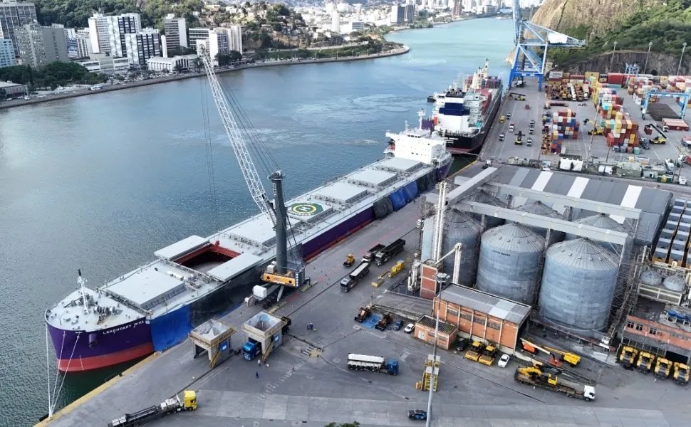 Imagem ilustrativa da imagem TVV realiza operação inédita e atraca o maior navio em capacidade no ES