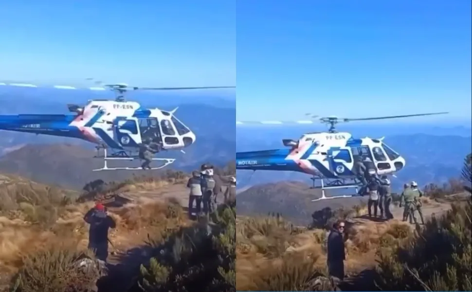 Imagem ilustrativa da imagem Turista com hipotermia é resgatado de helicóptero no Pico da Bandeira