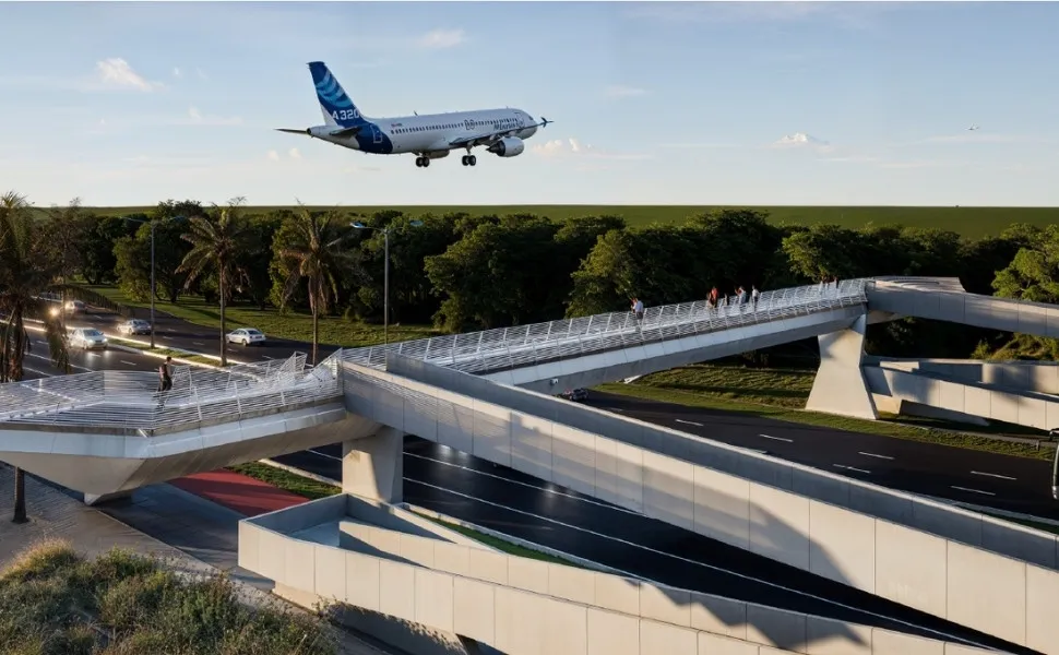 Imagem ilustrativa da imagem Jardim Camburi pode ganhar passarela com ciclovia e mirante para aeroporto