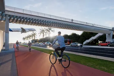 Imagem ilustrativa da imagem Jardim Camburi pode ganhar passarela com ciclovia e mirante para aeroporto