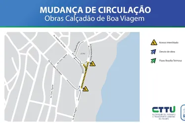Imagem ilustrativa da imagem Obras na orla de Boa Viagem vão alterar trânsito a partir desta segunda-feira (28)