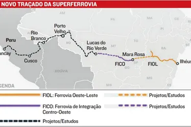 Imagem ilustrativa da imagem Projeto de superferrovia Brasil - Peru muda e ES fica de fora