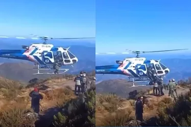 Imagem ilustrativa da imagem Turista com hipotermia é resgatado de helicóptero no Pico da Bandeira