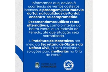 Imagem ilustrativa da imagem Ventania compromete tráfego na Rodovia do Sol em Marataízes; veja rota alternativa