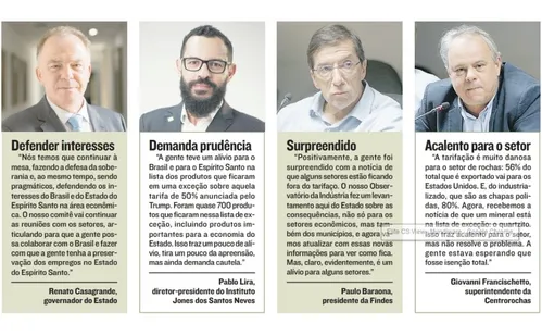 
          Imagem ilustrativa da imagem Alívio e cautela: como as autoridades do ES reagiram ao "tarifaço de Trump"
          