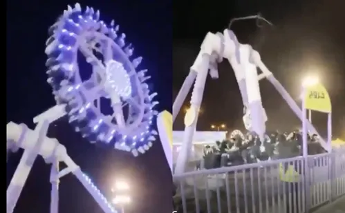 
          Imagem ilustrativa da imagem Brinquedo parte ao meio em parque da Arábia Saudita e deixa 23 feridos; veja vídeo
          