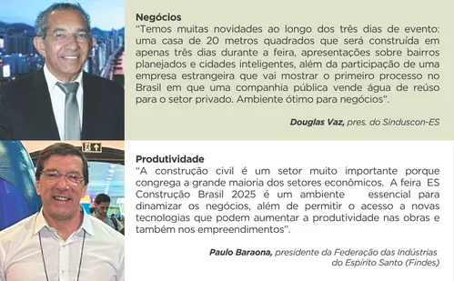 
          Imagem ilustrativa da imagem Feira ES Construção Brasil vai movimentar R$ 600 milhões em negócios
          