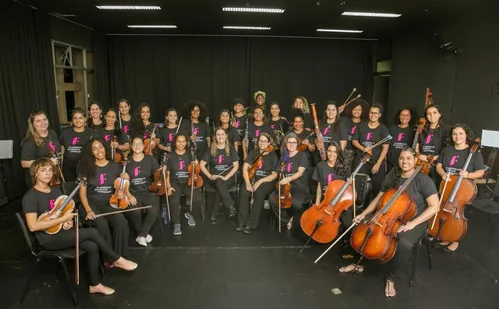 
          Imagem ilustrativa da imagem Homenagem ao Rock com orquestra de mulheres
          