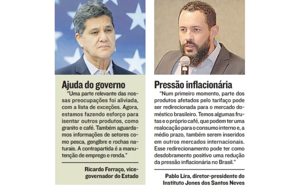 Imagem ilustrativa da imagem Governo do ES prepara apoio a setores afetados por tarifas dos EUA