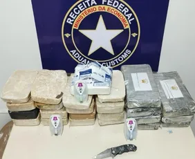 Imagem ilustrativa da imagem Receita Federal apreende R$ 3,4 milhões em cocaína e pasta base no Grande Recife
