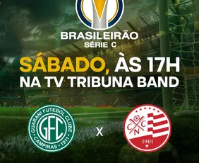Imagem ilustrativa da imagem TV Tribuna transmite Guarani x Náutico neste sábado (4)