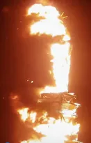 Imagem ilustrativa da imagem Incêndio destrói estátua próxima à loja da Havan, em Petrolina