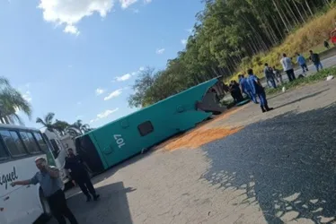 Imagem ilustrativa da imagem Colisão entre ônibus na BR-040 deixa 4 mortos em MG