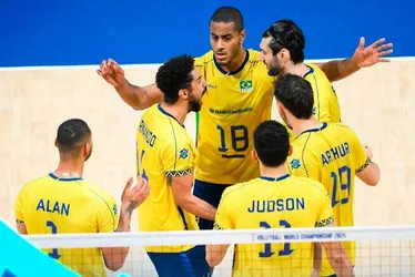 Imagem ilustrativa da imagem Brasil leva 3 a 0 da Sérvia e se complica no Mundial masculino de vôlei