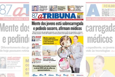 Imagem ilustrativa da imagem Confira os destaques do jornal A Tribuna deste domingo