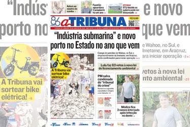 Imagem ilustrativa da imagem Confira os destaques do jornal A Tribuna deste sábado