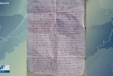 Imagem ilustrativa da imagem Criminosos deixam carta à Raquel Lyra e prometem banho de sangue em presídio