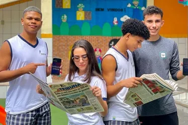 Imagem ilustrativa da imagem Escolas do ES usam jornal como ferramenta de estudo
