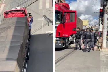 Imagem ilustrativa da imagem Homem é detido após se pendurar em uma carreta em movimento no ES