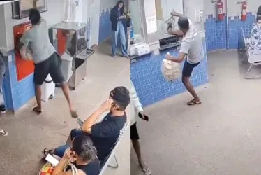 Imagem ilustrativa da imagem Homem é preso após quebrar equipamentos em PA de Vitória; veja vídeo