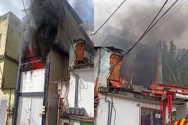 Imagem ilustrativa da imagem Incêndio atinge edificação multifamiliar e deixa dois feridos em Cariacica
