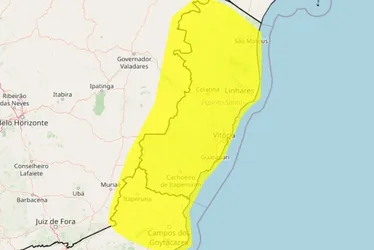 Imagem ilustrativa da imagem Inmet emite alerta de chuvas de até 50mm para o ES; veja lista de cidades em risco