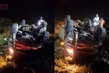 Imagem ilustrativa da imagem Jovem é arremessado de caminhonete e morre após capotamento no ES; motorista fugiu