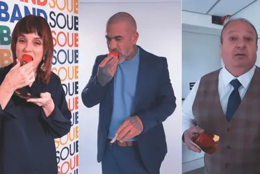 Imagem ilustrativa da imagem Jurados do Masterchef Brasil experimentam o "Morango do Amor". Teve quem reprovou