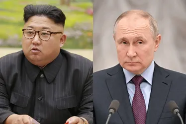 Imagem ilustrativa da imagem Kim Jong-un diz a Putin que 'certamente' ajudará Rússia se necessário