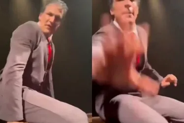 Imagem ilustrativa da imagem Mateus Solano dá tapa em celular de fã que gravava sua apresentação no teatro; veja