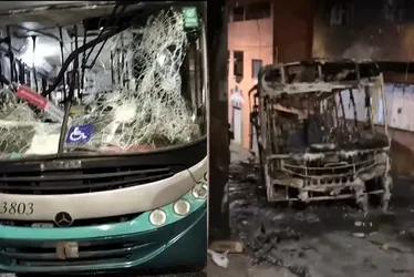Imagem ilustrativa da imagem Ônibus são depredados e um incendiado após confronto no Bairro da Penha