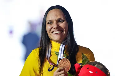 Imagem ilustrativa da imagem Pernambucana Carol Santiago brilha no Mundial de Natação Paralímpica de Singapura