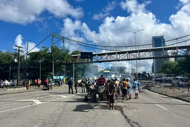 Imagem ilustrativa da imagem Protesto de carroceiros trava o Recife nesta segunda-feira (18)