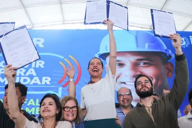 Imagem ilustrativa da imagem Raquel faz anuncios de investimentos em segurança para redutos de adversários