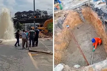 Imagem ilustrativa da imagem Rompimento de tubulação deixa Ibura sem água até a tarde deste domingo
