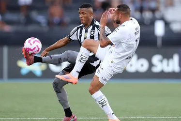 Imagem ilustrativa da imagem Santos sofre gol mais rápido do Brasileiro, mas reage e empata com Botafogo no Rio