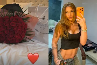 Imagem ilustrativa da imagem Virginia Fonseca ganha flores e presente de R$ 24 mil na chegada à Espanha