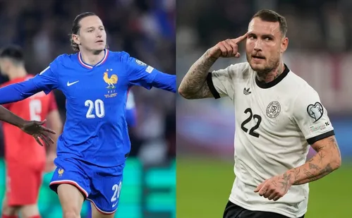 
          Imagem ilustrativa da imagem Alemanha atropela Luxemburgo e Mbappé brilha em vitória da França nas Eliminatórias
          