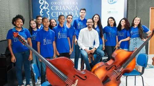 
          Imagem ilustrativa da imagem Antonino: o rosto da Orquestra Criança Cidadã na nova edição do Concerto pela Paz
          