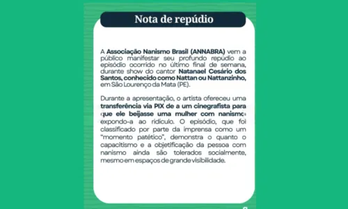 
          Imagem ilustrativa da imagem Associação repudia Nattan por pagar R$ 1 mil por beijo em mulher com nanismo
          