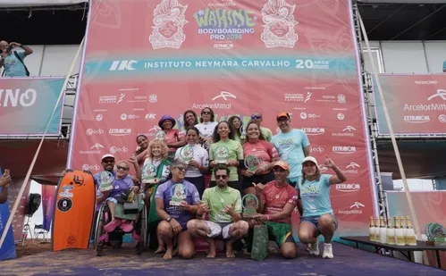 
          Imagem ilustrativa da imagem Atletas PCDs definem campeãs no Wahine Bodyboarding Pro, em Jacaraípe
          