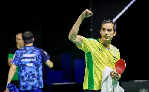 
          Imagem ilustrativa da imagem Calderano elimina japonês e está na semifinal do WTT Star Contender
          