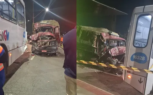 
          Imagem ilustrativa da imagem Caminhão atinge ônibus do Transcol e deixa um morto e quatro feridos na Serra
          