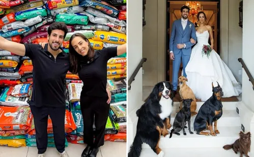 
          Imagem ilustrativa da imagem Filha de Faustão e marido pediram ração para pets em vez de presentes de casamento
          