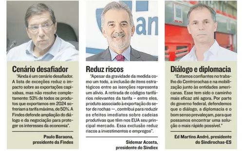 
          Imagem ilustrativa da imagem Governo do ES prepara apoio a setores afetados por tarifas dos EUA
          